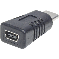 Manhattan USB 2.0 adaptér [1x - 1x mini USB 2.0 zásuvka B] Manhattan Adapter USB 2.0 Typ C Stecker - Mini-B Buchse 480 Mbps Schwarz