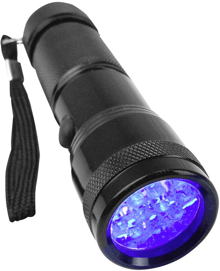 UV LED kapesní svítilna Berger & Schröter UV 395-400 nm 40382, 95 g, na baterii, černá