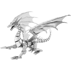 Metal Earth Iconx Silver Dragon kovová stavebnice