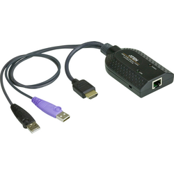 ATEN KVM adaptér [2x USB 2.0 zástrčka A, HDMI zástrčka - 1x RJ45 zásuvka]  černá