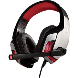 Berserker Gaming FAFNIR Gaming Sluchátka Over Ear kabelová stereo černá, červená regulace hlasitosti