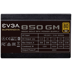 EVGA 123-GM-0850-X2 PC síťový zdroj 850 W SFX 80 PLUS® Gold