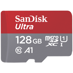 SanDisk microSDXC Ultra 128GB (A1/UHS-I/Cl.10/140MB/s) + Adapter paměťová karta microSDXC 128 GB A1 Application Performance Class, UHS-Class 1