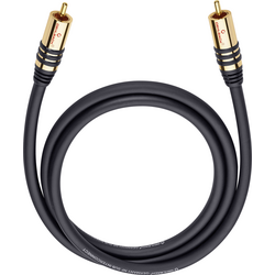 cinch audio kabel [1x cinch zástrčka - 1x cinch zástrčka] 10.00 m černá pozlacené kontakty Oehlbach NF Sub