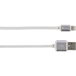 Skross Apple iPad/iPhone/iPod kabel [1x USB - 1x dokovací zástrčka Apple Lightning] 1.00 m stříbrná