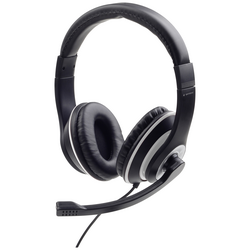 Gembird   Sluchátka Over Ear kabelová  černá, bílá  regulace hlasitosti, headset