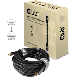 club3D HDMI kabel Zástrčka HDMI-A, Zástrčka HDMI-A 15.00 m černá CAC-2314 samozhášecí HDMI kabel
