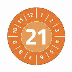 Avery-Zweckform 6943-2021 plaketa o zkoušce   2021 oranžová samolepicí fólie (Ø) 20 mm 20 mm   1 sada