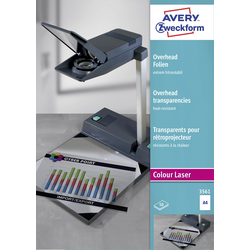 Avery-Zweckform 3561 fólie pro zpětný projektor DIN A4 laserová tiskárna, barevná laserová tiskárna, kopírka, barevná kopírka transparentní 50 ks