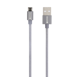 Skross USB kabel USB 2.0 USB-A zástrčka 1.20 m Space Grau kulatý, flexibilní provedení, látkový potah SKCA0010A-M120CN