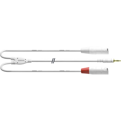 Cordial  audio kabelový adaptér [1x jack zástrčka 3,5 mm - 2x XLR zásuvka] 1.80 m bílá