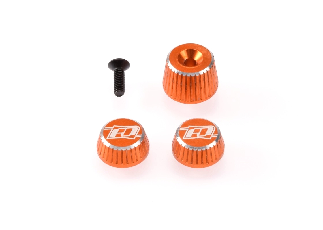 M17 hliníkové kolečka potenciometrů (oranžová) Revolution Design