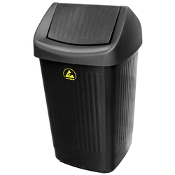 BJZ A-35059 ESD odpadkový koš 50 l (š x v x h) 360 x 650 x 360 mm plast černá 1 ks