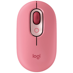 Logitech POP Bezdrátová myš Bluetooth® optická malinově červená, korálová červená  4 tlačítko 4000 dpi Snadné přepínání 3 zařízení, Tiché klávesy, integrovaný scrollpad