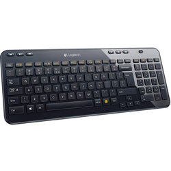 Logitech K360 Wireless Keyboard bezdrátový Klávesnice německá, QWERTZ, Windows® černá