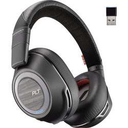 Plantronics 8200 UC telefon Sluchátka Over Ear Bluetooth®, kabelová stereo černá Potlačení hluku