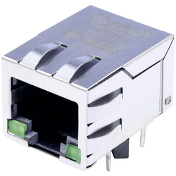 BEL Stewart Connectors  MagJack 10/100Base-TX 4 vysílač se led Tab down SI-60118-F zásuvka, vestavná horizontální 10/100Base-TX počet pólů: 8P8C  poniklovaná, kov 1 ks