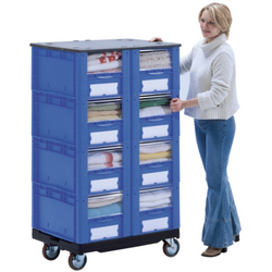 1658286 skladový box vhodné pro potraviny (d x š x v) 600 x 400 x 220 mm modrá 1 ks