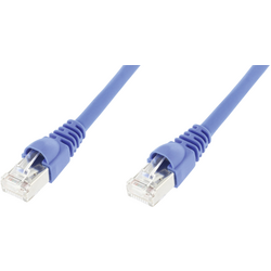 Telegärtner L00005A0030 RJ45 síťové kabely, propojovací kabely CAT 6A S/FTP 10.00 m modrá samozhášecí, s ochranou, samozhášecí, bez halogenů, UL certifikace 1 ks