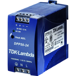 TDK-Lambda  DPP50-24  síťový zdroj na DIN lištu    24 V/DC  2.1 A  50 W  Počet výstupů:1 x    Obsahuje 1 ks