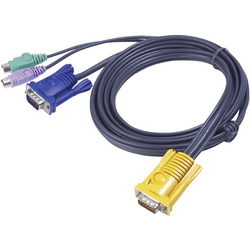 ATEN KVM kabel [1x zástrčka SPHD 15 - 2x PS/2 zástrčka, VGA zástrčka] 1.80 m černá