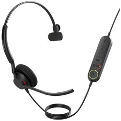 Jabra Engage 40 telefon Sluchátka Over Ear kabelová, Bluetooth® mono černá Redukce šumu mikrofonu regulace hlasitosti