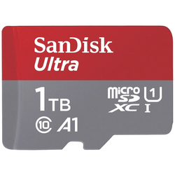 SanDisk microSDXC Ultra 1TB (A1/UHS-I/Cl.10/150MB/s) + Adapter "Mobile" paměťová karta microSDXC 1 TB A1 Application Performance Class, UHS-Class 1