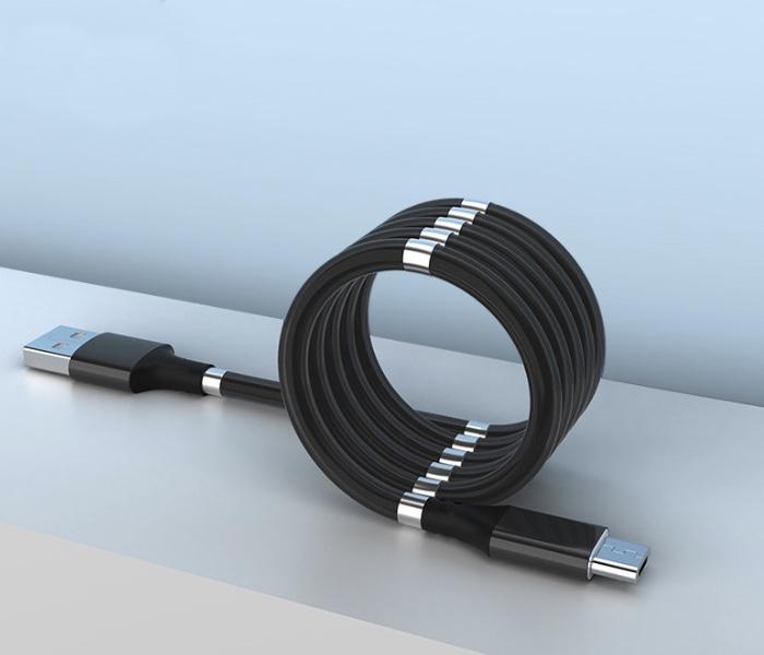 Magnetický samonavíjecí USB nabíjecí kabel (Micro USB) (90 cm) STABLECAM