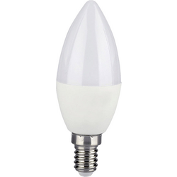 V-TAC 2754 LED Energetická třída (EEK2021) G (A - G) E14 svíčkový tvar 4.5 W = 25 W RGBW (Ø x d) 37 mm x 100 mm ovládání přes mobilní aplikaci, stmívatelná 1 ks