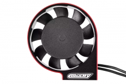 Ultra High Speed hliníkový větráček 40mm, černo/červený - 6-8,4V - konektor BEC černý TEAM CORALLY