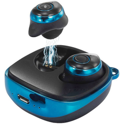 Renkforce RF-BTK-200 špuntová sluchátka Bluetooth® modrá, černá headset