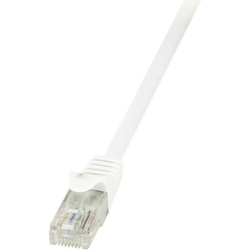 LogiLink CP2051U RJ45 síťové kabely, propojovací kabely CAT 6 U/UTP 2.00 m bílá s ochranou 1 ks