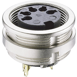Lumberg 0304 06 DIN kruhový konektor zásuvka, vestavná vertikální Pólů: 6 stříbrná 1 ks