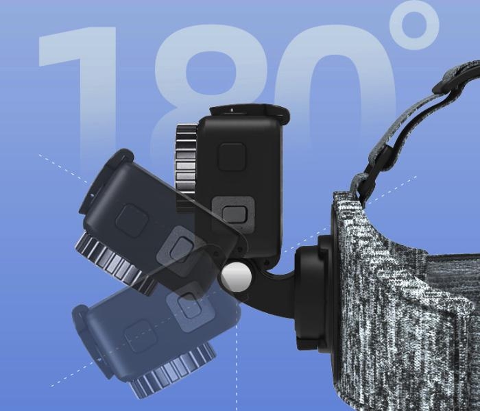 Hlavový pásek pro akční kamery na přední a zadní straně STABLECAM