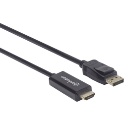 Manhattan DisplayPort / HDMI kabelový adaptér Konektor DisplayPort, Zástrčka HDMI-A 1.80 m černá 152679  Kabel DisplayPort