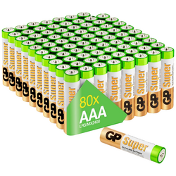GP Batteries Super mikrotužková baterie AAA alkalicko-manganová 1.5 V 80 ks