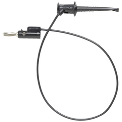 Pomona Electronics 3782-24-0 měřicí kabel [lamelová zástrčka 4 mm - krokosvorka] 0.60 m, černá, 1 ks