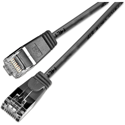 Slim Wirewin PKW-LIGHT-STP-K6 2.0 SW RJ45 síťové kabely, propojovací kabely CAT 6 U/FTP 2.00 m černá  1 ks