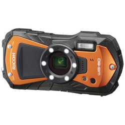 Ricoh Ricoh WG-80 orange digitální fotoaparát 16 Megapixel oranžová akumulátor Full HD videozáznam, integrovaný akumulátor, s vestavěným bleskem, prachotěsný,