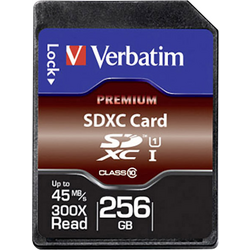 Verbatim Premium paměťová karta SDXC 256 GB Class 10, UHS-I