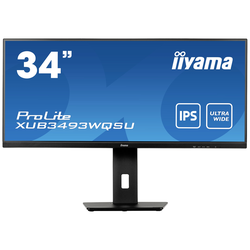 Iiyama PROLITE XUB3493WQSU-B5 LED monitor Energetická třída (EEK2021) F (A - G) 86.4 cm (34 palec) 3440 x 1440 Pixel21:94 msHDMI™, DisplayPort, USB 3.0, na