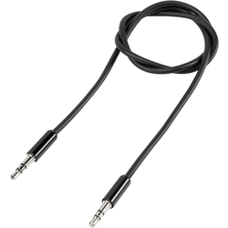 SpeaKa Professional SP-7870040 jack audio kabel [1x jack zástrčka 3,5 mm - 1x jack zástrčka 3,5 mm] 0.50 m černá SuperSoft opletení