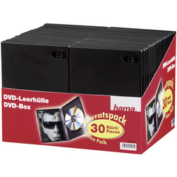 Hama obal na DVD 1 CD/DVD/Blu-Ray plast černá 30 ks (š x v x h) 14 x 191 x 134 mm 11495