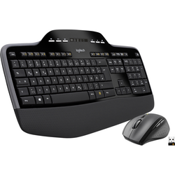 Logitech MK710 Wireless Desktop bezdrátový Sada klávesnice a myše odolné proti stříkající vodě, displej německá, QWERTZ, Windows® černá