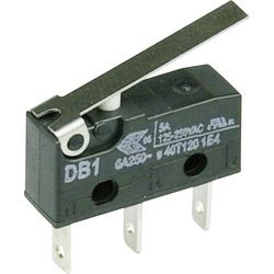 ZF DB1C-B1LC mikrospínač DB1C-B1LC 250 V/AC 6 A 1x zap/(zap)  bez aretace 1 ks